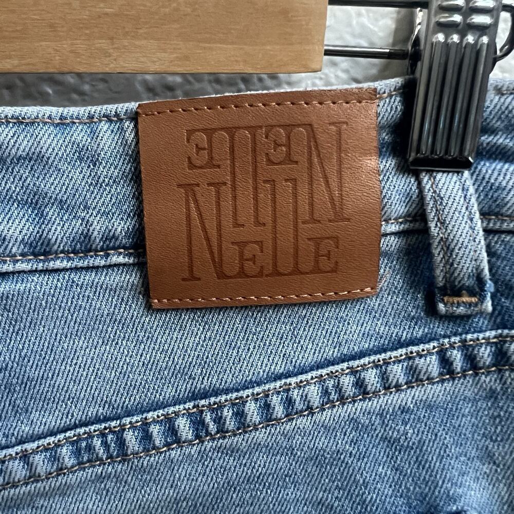 Nelle Atelier The Gabi Cropped Straight Light Wash Denim Jeans Sz 26 Hi Rise - Picture 6 of 9